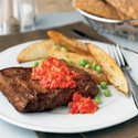 Pan-Seared Steaks with Romesco Sauce