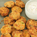 Salmon Cake Minis with Lemon-Dill Aioli
